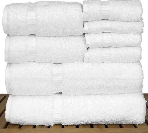 Miniatura 19 de Colección de calidad de hotel y spa, altamente absorbente y de secado rápido, 100% algodón turco, 750+ GSM, toallas ecológicas, toallas con borde