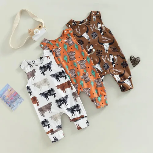 Miniatura 2 de Mubineo Mameluco sin mangas para bebé, niño, niña, de verano, vaquera, ropa unisex