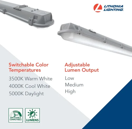 Miniatura 3 de Lithonia Ligthing CSVT L96 ALO4 MVOLT SWW3 80CRI Contratista Select Vapor Tight MVOLT Tira de luz LED, 6495-10300 lúmenes, 3500K 4000K 5000K, 8