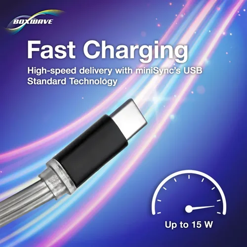 Miniatura 6 de BoxWave Cable compatible con GameSir G7 SE - miniSync - USB-A a USB tipo C, cable retráctil 5 longitudes preestablecidas para evitar enredos