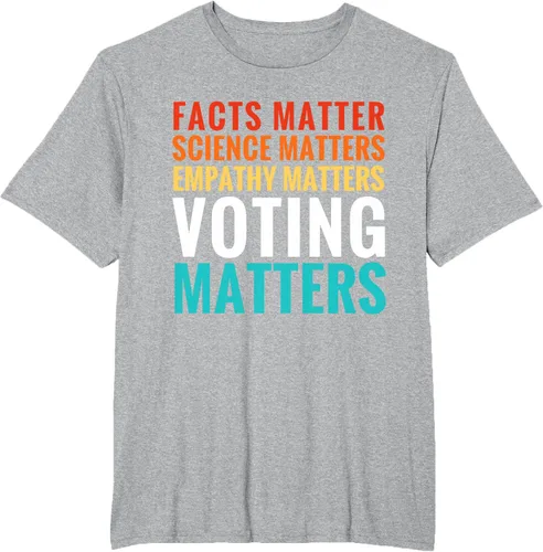 Miniatura 36 de Facts Matter Science Matters Voting Matters - Camiseta demócrata liberal, Negro, S