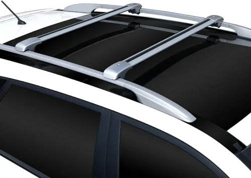 Miniatura 3 de Aliminum - Barras transversales universales para portaequipajes para Nissan Rouge/X-Trail 2014-2019 (plateado)