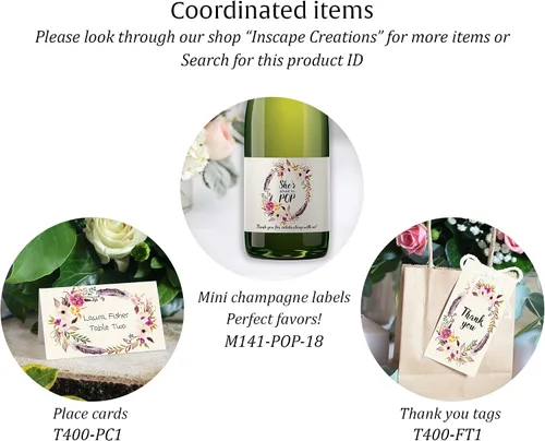 Miniatura 9 de BOHO - Tarjetas de predicción y consejos – Paquete de 25 – Juegos de baby shower BOHEMIAN Pink GIRL, deseos florales para nuevos padres, mamá y papá
