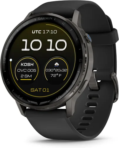 Garmin D2™ Air X15, reloj inteligente de aviador versátil con GPS, linterna LED, características de salud y fitness, clima de aviación, Pizarra