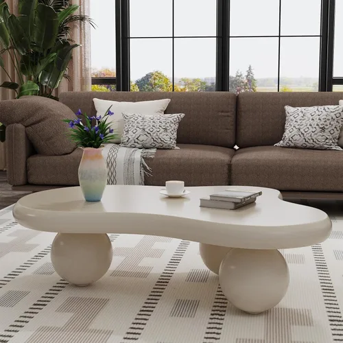 Miniatura 26 de Mesas de centro en forma de nube, mesa de centro irregular, mesa de centro con diseño moderno en forma de nube, mesas de centro para sala de estar