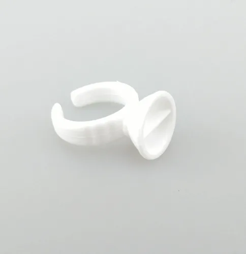 Miniatura 4 de yueton 100 Uds. 2 ranuras desechables de plástico para arte de uñas, pegamento para tatuaje, soporte de paleta de pestañas, anillos de extensión