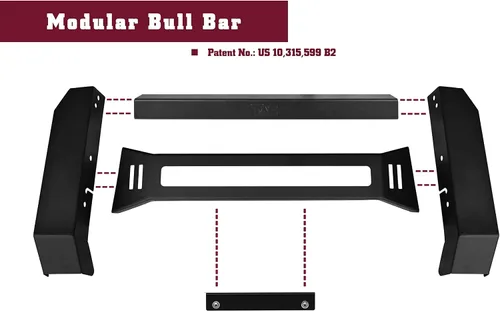 Miniatura 6 de TAC - Barra de toro modular con LED compatible con RAM 1500 2009-2018 RAM 1500 Classic 2019-2023 (excluye Rebel y Warlock), protector de cepillo