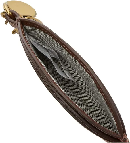 Miniatura 5 de Fossil Cartera de cuero Polly para mujer con clip