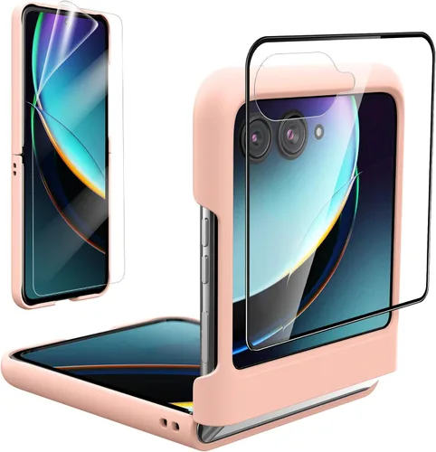 Miniatura 16 de Foluu Funda delgada para Motorola Razr 2024/2025 [No compatible con Razr Plus 2024], con protector de pantalla frontal integrado, policarbonato mate