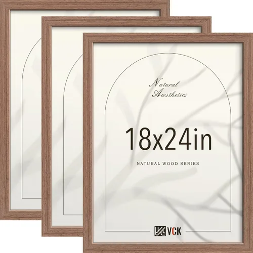 Miniatura 63 de VCK Juego de 3 portarretratos de madera negra de 8 x 10 pulgadas con exclusiva veta de madera, marco para el hogar, estudio y galería, mesa o colgar