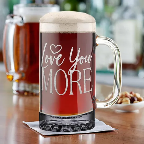 Miniatura 4 de Love You More - Taza de cerveza de 25 onzas, regalo único de cumpleaños para mujeres y hombres, parejas, bodas, aniversarios