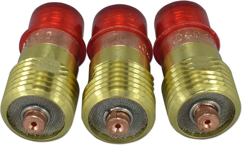 RIVERWELD TIG Stubby Gas Lens 17GL040 0.040" y 0.039 in Orifice Fit SR WP 17 18 26 TIG Antorcha de soldadura 3pk