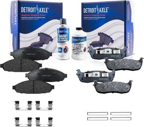 Miniatura 80 de Detroit Axle - Pastillas de freno traseras para Mercedes-Benz C230 C240 C280 C320 C350 CLK320 CLK350 CLK430 E300 E320 E420 E430 SLK350, pastillas