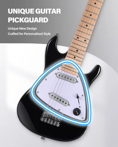Miniatura 3 de Winzz - Guitarra eléctrica para niños de 30 pulgadas, kit para principiantes, guitarra eléctrica mini de tamaño 1/4 para niños, juego completo