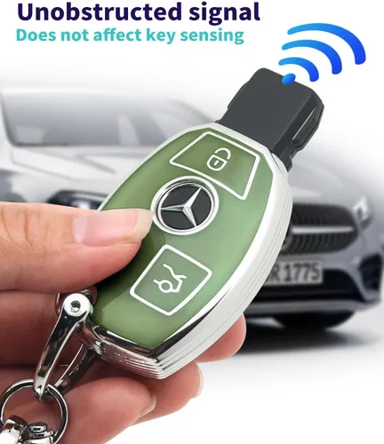 Miniatura 5 de Adecuado para llaves Mercedes Benz. Funda de llave de TPU suave avanzada es compatible con CLS CLK AMG CLK GLC GLE GLS ML SL SLK A C E R S G Smart