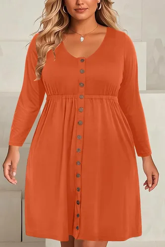 Miniatura 69 de Holipick Vestidos de verano para mujer, talla grande, casual, con bolsillos, acampanado, con botones, sin mangas, cuello en V