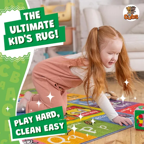 Miniatura 3 de KC Cubs Alfombra de 3x5 pies con Alfabeto ABC, Estaciones, Meses y Días – Tapete de Juego Educativo para Niños, Niños Pequeños, Cuarto del Bebé