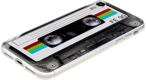 Miniatura 3 de FAteam - Carcasa trasera suave resistente con acabado mate, con TPU suave, carcasa de cinta de casete retro compatible con iPhone XR