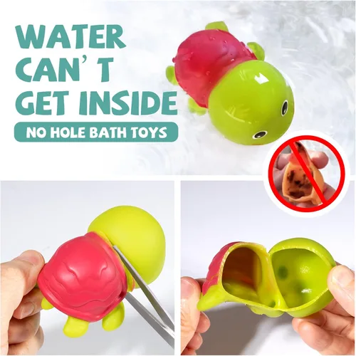 Miniatura 2 de Hely Cancy Juguetes de baño para bebés de 18 meses, juguetes de bañera de animales sin agujeros, juguetes de bañera para bebés