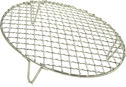 Rejilla de alambre para freidora de aire, horno, bandeja de hojas con patas de 2 pulgadas de diámetro de 9.8 pulgadas de diámetro, estante de