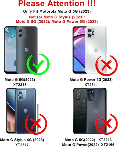 Miniatura 2 de Janmitta - Funda compatible con Moto G 5G 2023 con protector de pantalla, cubierta protectora de cuerpo completo resistente a prueba de golpes