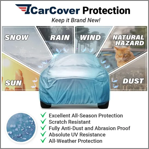 Miniatura 4 de iCarCover Se adapta a 1979-1985 Cadillac Eldorado cubierta de automóvil para automóviles, ajuste de forma acolchada, exterior completo, impermeable