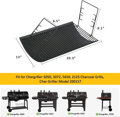 Miniatura 4 de Repuestos de bandeja para cenizas de carbón de 20 pulgadas para Char Griller 5050 5072 5650 2123 2223 2823 Bandeja para parrilla Chargriller 200157