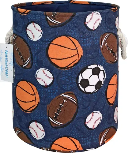 Miniatura 9 de Cesta de Ropa de Lona Plegable Organizador Cesta de Almacenamiento para Niños y Niñas Cesto de Ropa Sucia Contenedores de Juguetes Cestas de Regalo