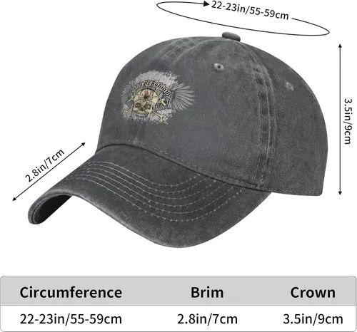 Miniatura 8 de Cowboy Hat Trendy Hats for Man and Women Djustable Four Season Outdoor Baseball Cap of Hell Skull with Angel Deep Heather