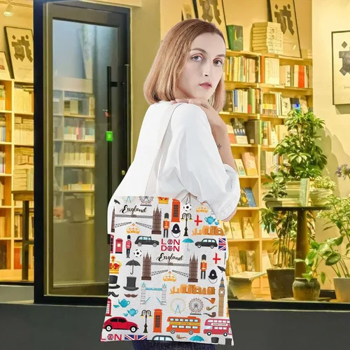Miniatura 5 de LEVLO Londres Regalo de viaje British Theme Cosmetic Bag Inglaterra Souvenir Gift Reino Unido Maquillaje Cremallera Bolsa Bolsa (Londres), Londres