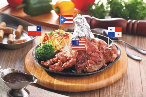 Miniatura 4 de stidsds Banderas de palillos de dientes de América Latina en 21 países, mini pequeñas en español que hablan varios adornos para cupcakes latinos 21