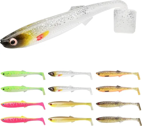 Miniatura 16 de TRUSCEND Shadtale Easy Catch Soft Fishing Lures, Unique Vibration and Action for Various Rigs, Paddle Tail Swimbaits Trailer for Bass, Trout