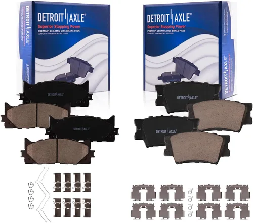 Miniatura 148 de Detroit Axle - Pastillas de Freno para Nissan Altima Sentra 350Z Juke INFINITI G35, Pastillas de Freno Cerámica Delanteras y Traseras Reemplazo