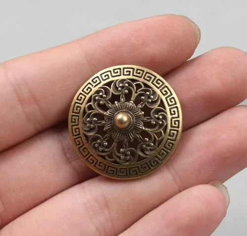 Miniatura 6 de Latón chino mini incensario estatua quemador incienso loto cobre adornos escritorio decoración del hogar