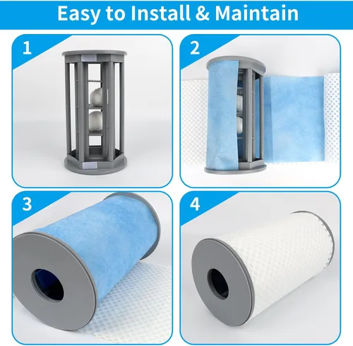 Miniatura 6 de Filtro de piscina tipo B: reutilizable, filtro de piscina sobre el suelo, cartucho de filtro de piscina tipo B, se adapta a la mayoría de bombas