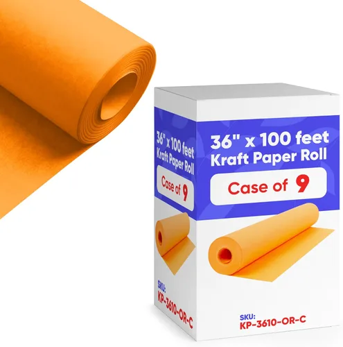 Miniatura 15 de Papel kraft negro de 36 x 1200 pulgadas (100 pies) (caja de 9 rollos), 45 libras de grosor, papel kraft para la escuela, papel de color artístico