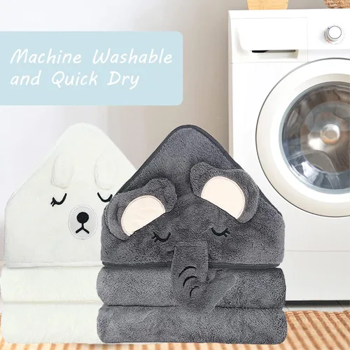 Miniatura 6 de Toallas de Baño con Capucha para Bebé - Toalla de Baño Premium Ultra Suave y Orgánica para Bebé – Toallas Absorbentes e Hipoalergénicas para Bebé