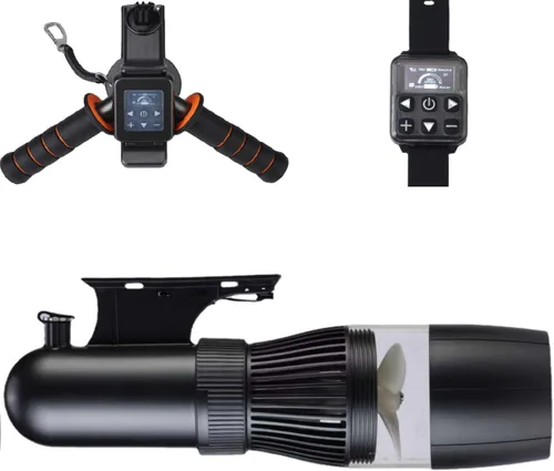 Patinete eléctrico subacuático de 500 W, scooter de buceo libre de 131.2 ft, motor sin escobillas, batería extraíble, scooter de agua para piscina