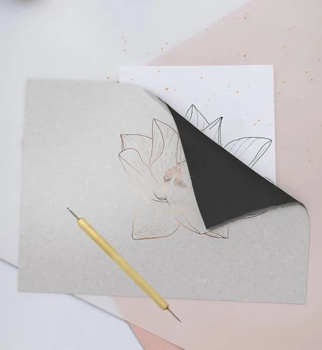 Miniatura 3 de MyArtscape Art Supplies - Papel de transferencia de grafito de calidad para artistas, 9 x 13 pulgadas, 25 hojas, papel de carbono encerado, con bloc