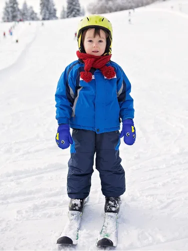 Miniatura 2 de Guantes de esquí de invierno guantes impermeables con forro de algodón cálido para niños