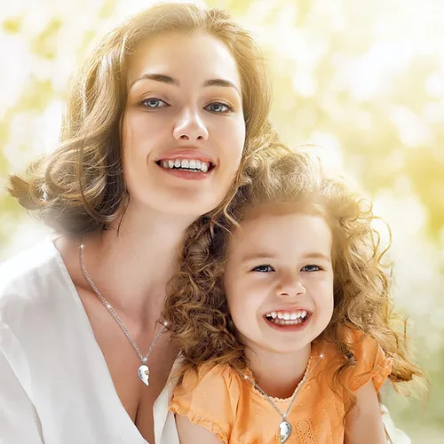 Miniatura 2 de DAOCHONG Collar con colgante de corazón de plata esterlina S925 para madre, hija, nieta, familia, joyería de papá, mamá, abuela, hijo, cumpleaños