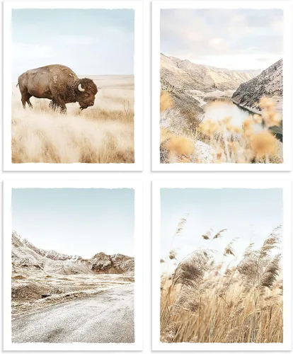 Miniatura 17 de Imágenes de paisajes de la naturaleza, arte para pared, bosque brumoso, árbol, montaña, animales salvajes, ciervos, lago, escena, obra de arte
