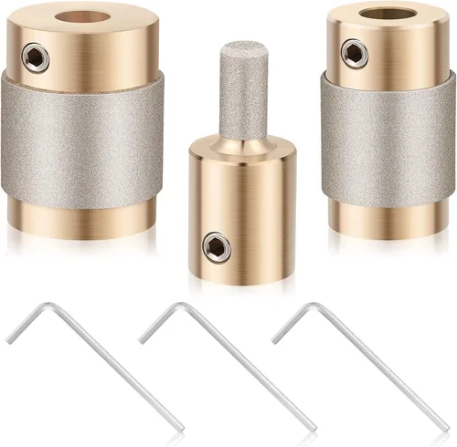 Brocas para amoladora de vidrio, juego de brocas de diamante, 3 tamaños (1 pulgada, 3/4 pulgadas, 1/4 pulgadas) para herramientas de vidrieras