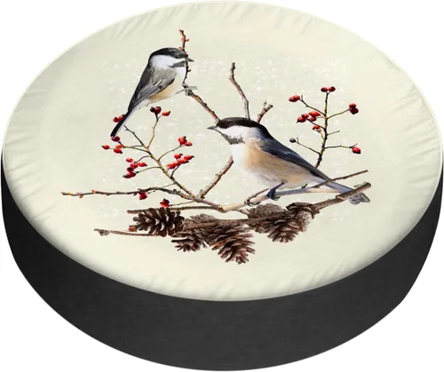 Miniatura 7 de Cubierta de neumático de repuesto para remolque, protector de pájaros de chickadee para remolque, RV, camioneta, SUV, camión, cámper y muchos