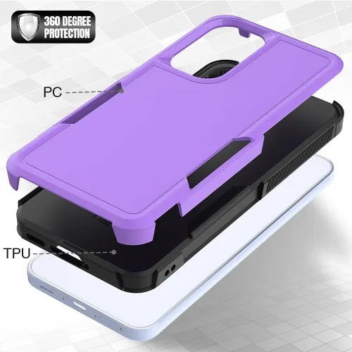 Miniatura 288 de Jeylly Compatible con Samsung Galaxy A22 5G Funda, Funda Samsung A22 5G con 2pcs protectores de pantalla de vidrio templado