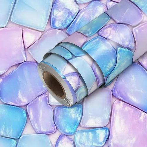 Miniatura 25 de HOMETITUTE Papel tapiz para mascotas mixto color beige, para despegar y pegar, bonito patrón de gato y perro, papel de contacto, papel de pared