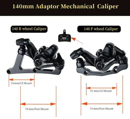 Miniatura 5 de Kit de Freno de Disco para Bicicleta, Caliper de Aluminio Delantero y Trasero, Palanca de Freno de Bicicleta de Aleación de Aluminio Completa, Rotor