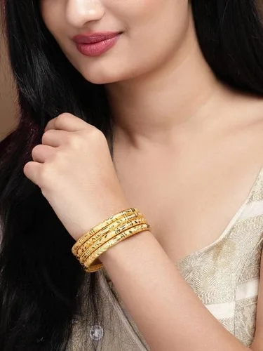 Miniatura 9 de Bangles Indian Rajasthani Handmade Meena Work Gold Plated Ad size 2.8 inch normal size Traditional Jewelry gifting wedding 6364