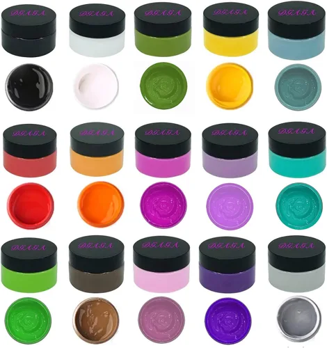 DGAGA Pasta de tiza de 1.76 onzas x 15 colores para plantillas, pasta de serigrafía para manualidades, kit de pintura para manualidades, suministros