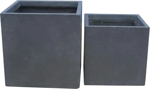Miniatura 38 de Kante Macetero rectangular de hormigón de 23.2 pulgadas de largo, macetas grandes para interiores y exteriores con orificio de drenaje y tapón